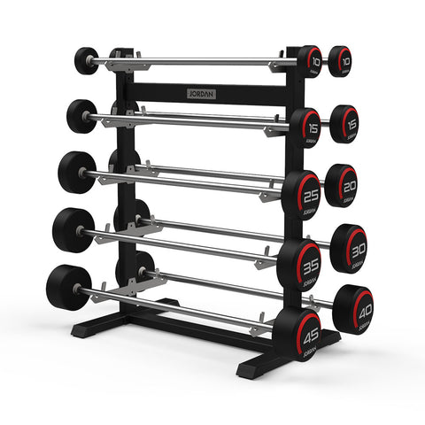 10 Bar Jordan Barbell Storage Rack with 10 barbells JF-BBR10