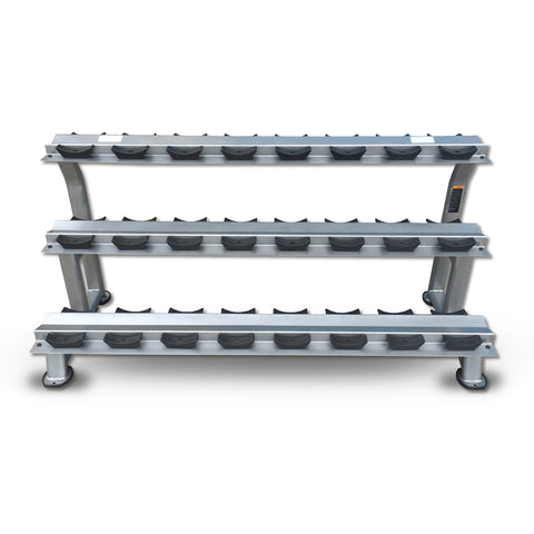 MYO Strength 12 pair, 3-tier dumbbell rack