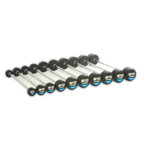 Set of MYO Strength Straight Rubber Barbells