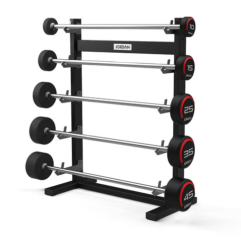 5 Bar Jordan Barbell Storage Rack with 5 barbells JF-BBR5