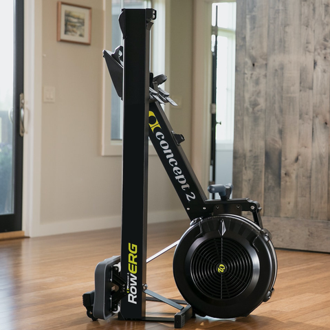 Concept2 RowERG folded for storage