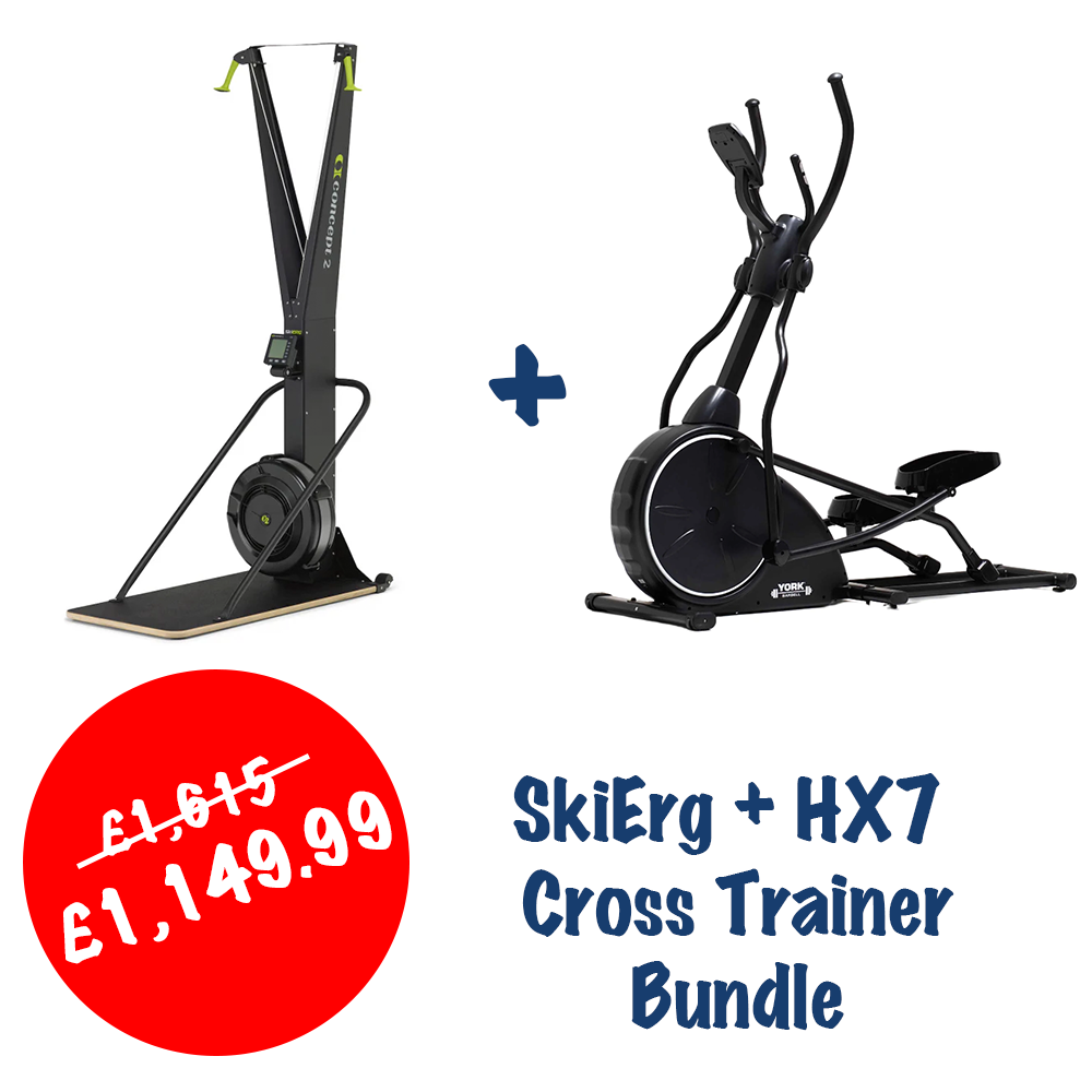 Concept2 SkiErg + York Barbell Cross Trainer Bundle