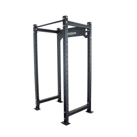 black coated carbon steel fixed power rack from Jordan Fitness