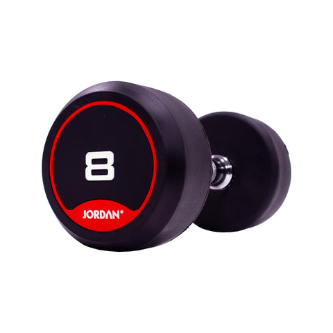 Jordan Rubber Dumbbells red 8kg