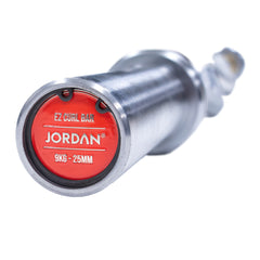 Jordan Steel Series Olympic EZ Curl Bar with bearings. Side view. 9KG, 25mm