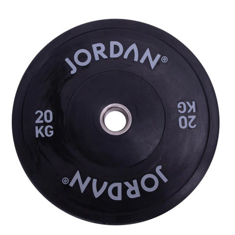 Jordan Fitness Black Olympic Rubber Bumper Weight Plates | 5kg-25kg