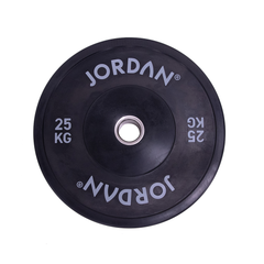 Jordan Fitness Black Olympic Rubber Bumper Weight Plates | 5kg-25kg