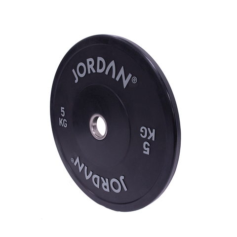 Jordan Fitness Black Olympic Rubber Bumper Weight Plates | 5kg-25kg