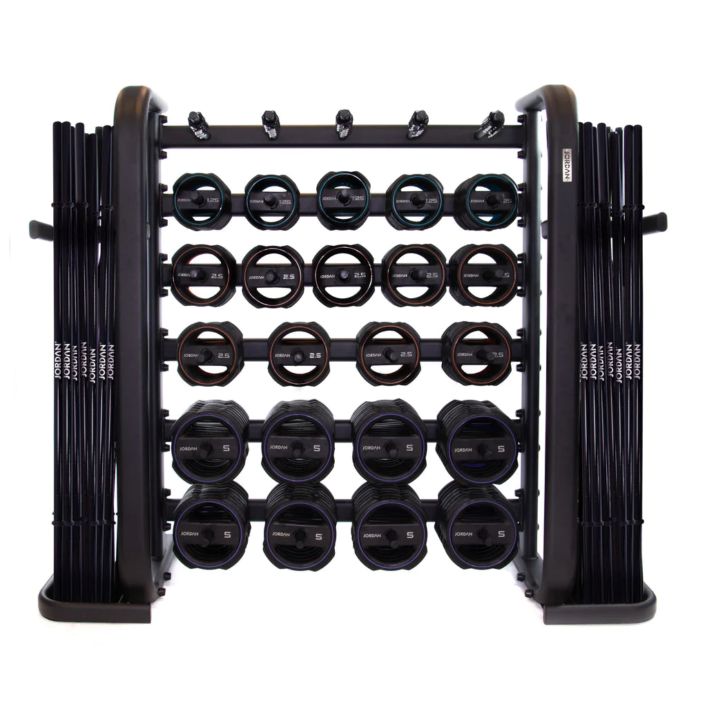 Jordan Ignite pump x 30 barbell weight set and storage rack