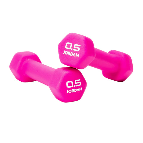 JORDAN Neoprene Studio Hex Dumbbells | 0.5kg - 10kg