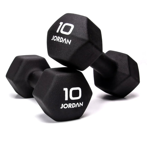 JORDAN Neoprene Studio Hex Dumbbells | 0.5kg - 10kg