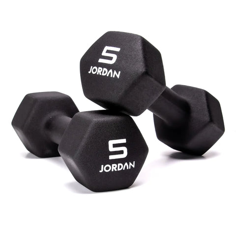 JORDAN Neoprene Studio Hex Dumbbells | 0.5kg - 10kg