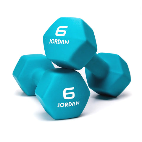 JORDAN Neoprene Studio Hex Dumbbells | 0.5kg - 10kg