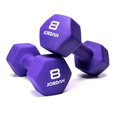 JORDAN Neoprene Studio Hex Dumbbells | 0.5kg - 10kg