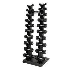 Jordan Vertical Dumbbell Storage Rack Black With Hex Dumbbells (1-10kg)