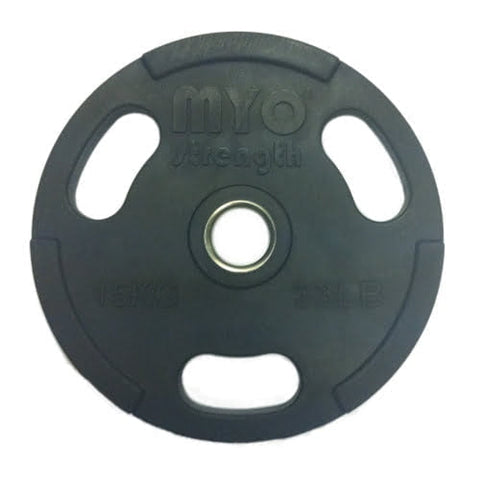 MYO Strength Olympic Rubber Coated Disc | Black | 1.25kg - 25kg