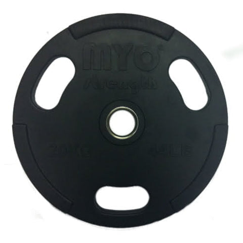 MYO Strength Olympic Rubber Coated Disc | Black | 1.25kg - 25kg