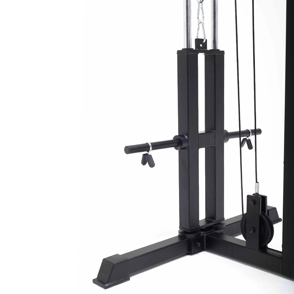 York Barbell C19LR Cable Lat Pulldown and Low Row plate storage