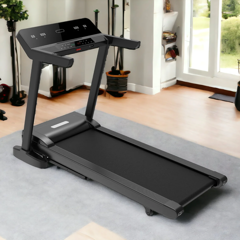 York Barbell HT9 Folding Treadmill inside home setting