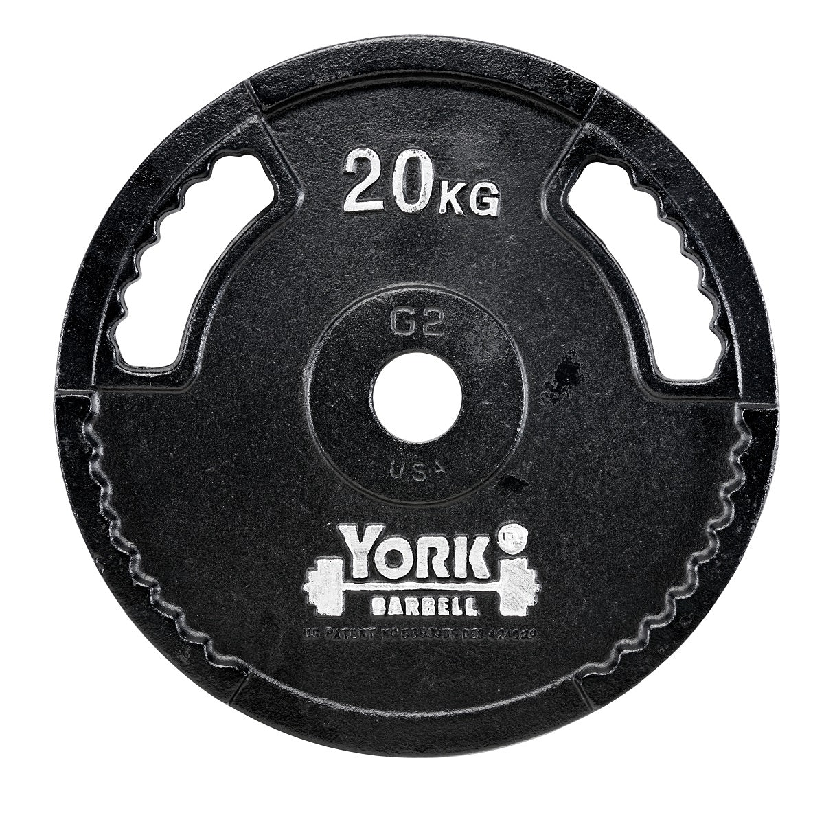 York Barbell G2 2" Cast Iron Olympic Weight Plates 20kg