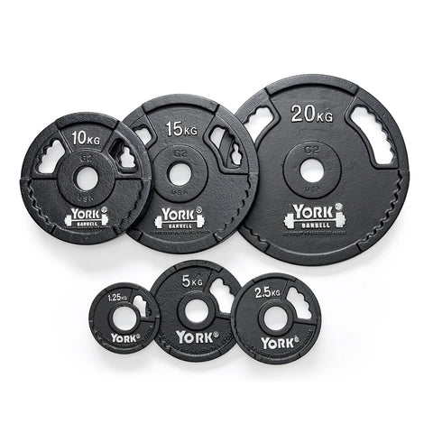 York Barbell G2 2" Cast Iron Olympic Weight Plates 110kg