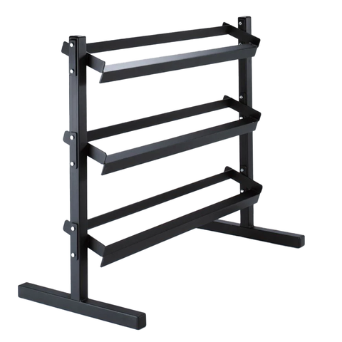 York Dumbbell Horizontal Storage Rack, 3-Tier, left side