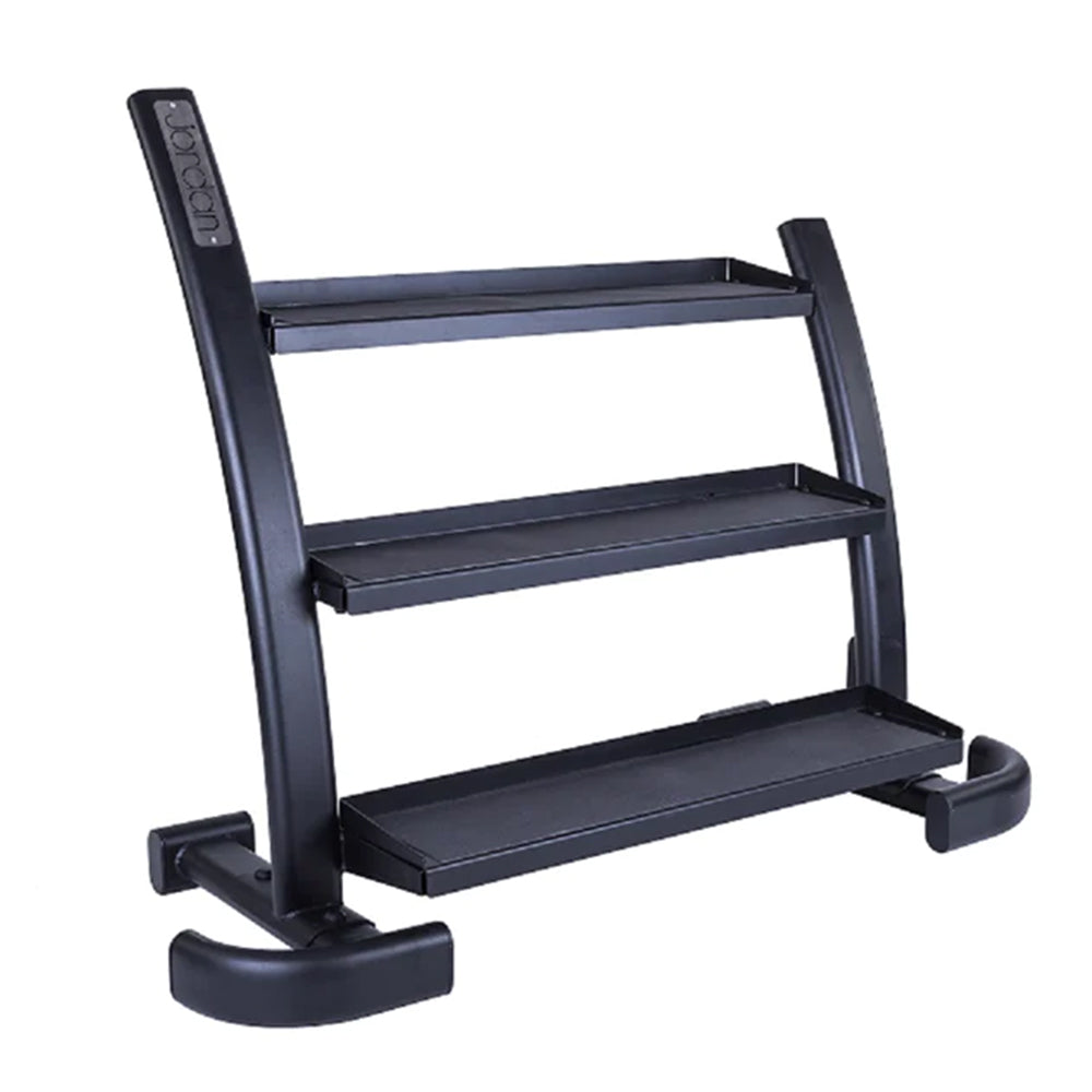 Jordan 3-tier black kettlebell rack